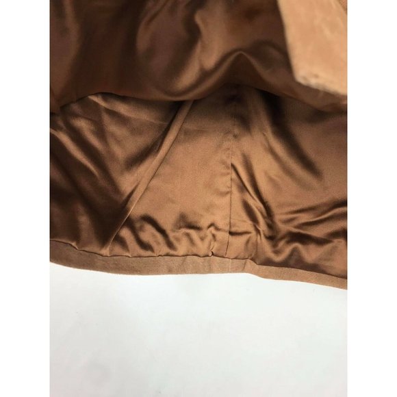 BLANK NYC Juniors Jr. Double-Buckle Suede Coffee Brown Mini Skirt Sz 24,25,26 - Picture 4 of 6